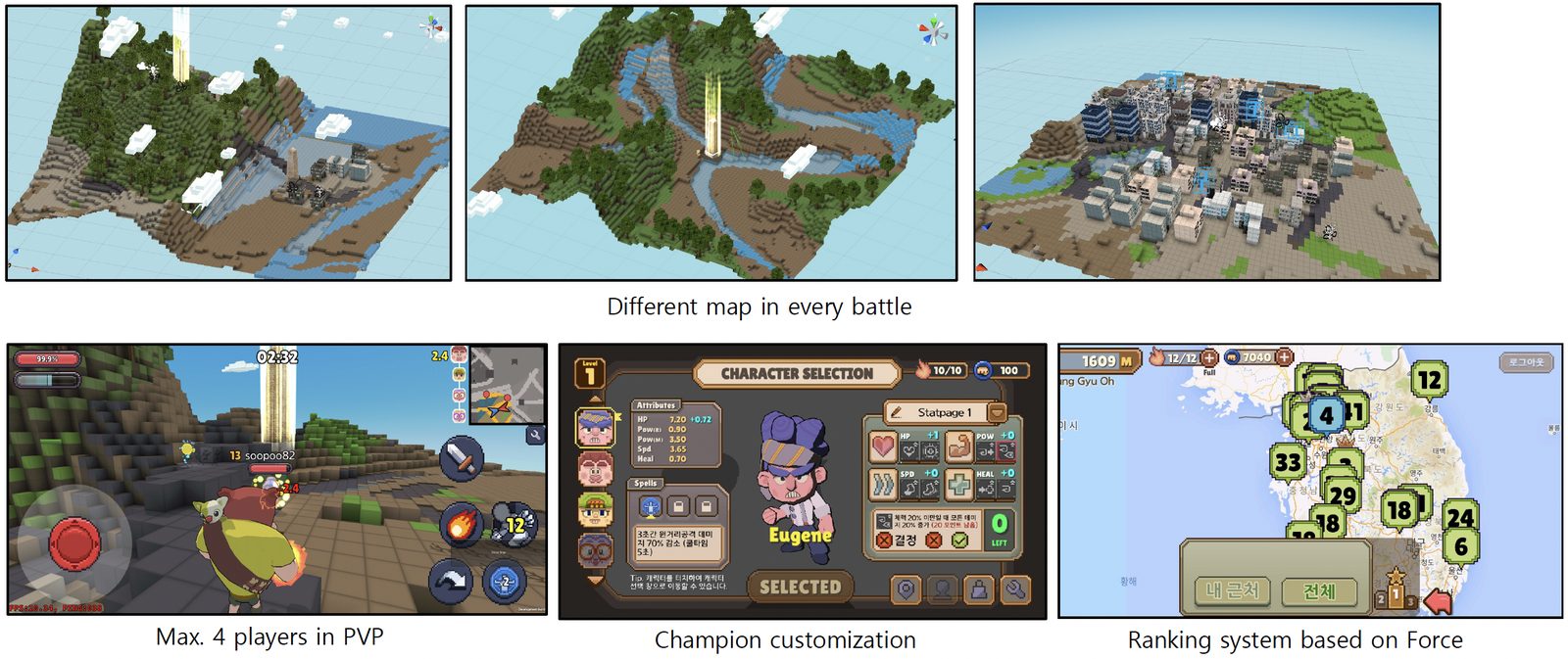 Force Masters — voxel maps, PVP, customization, ranking